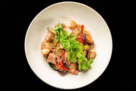 Фунчоза с тунцом и креветками new