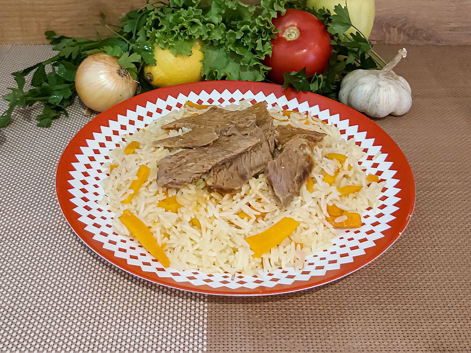 Плов с говядиной
