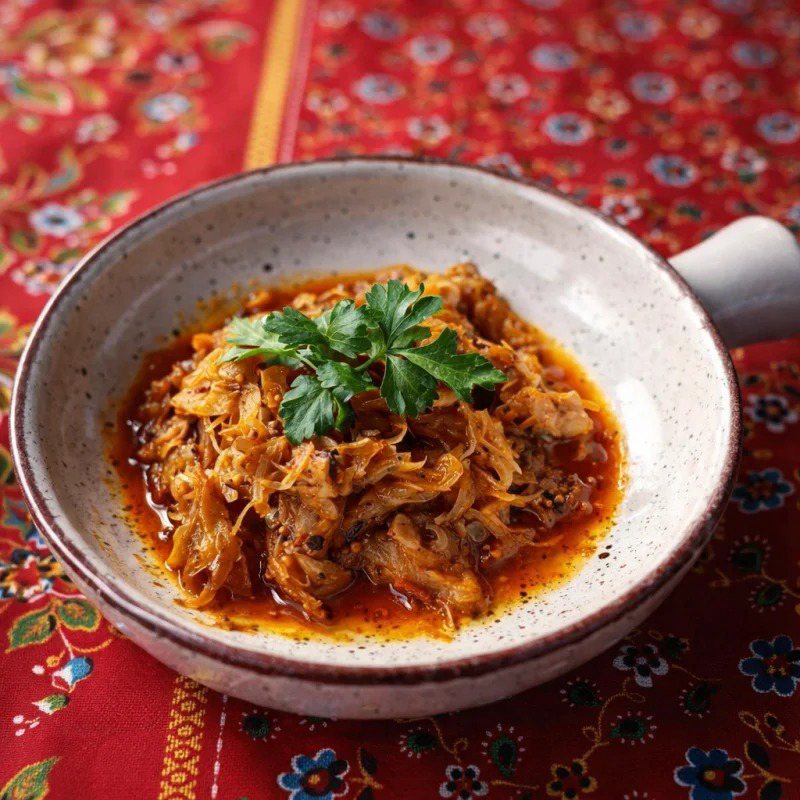 Тушенная пряная капуста