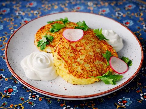 Деруны фаршированные белыми грибами