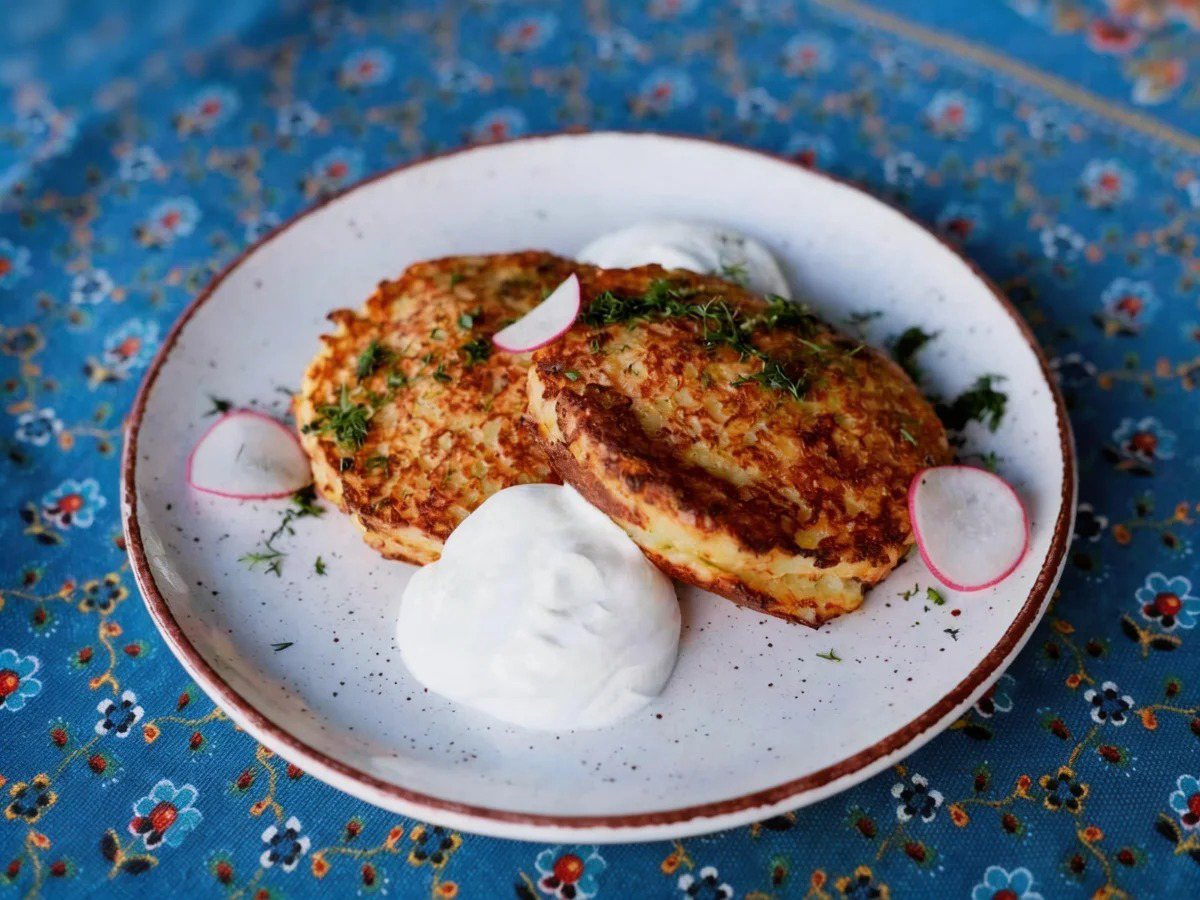Деруны с мясным фаршем